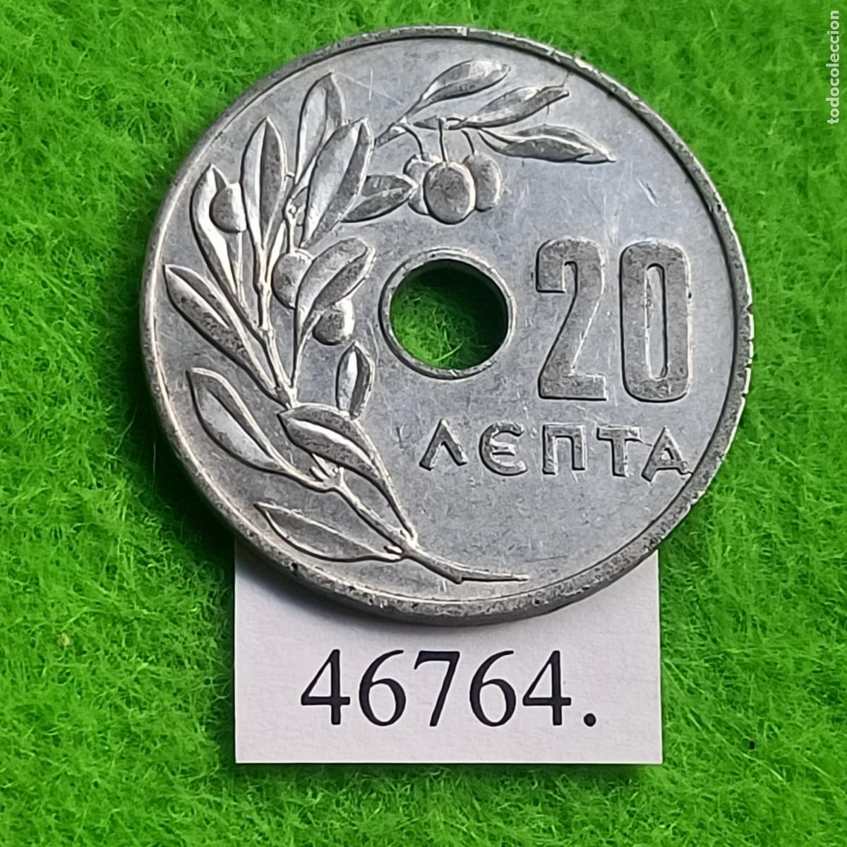 Monedas antiguas de Europa: Grecia 20 lepta 1966