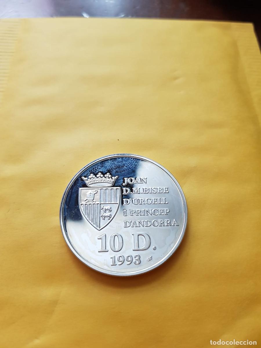 Monedas antiguas de Europa: ANDORRA-10 DINERS-1993-PLATA 925-1 ONZA