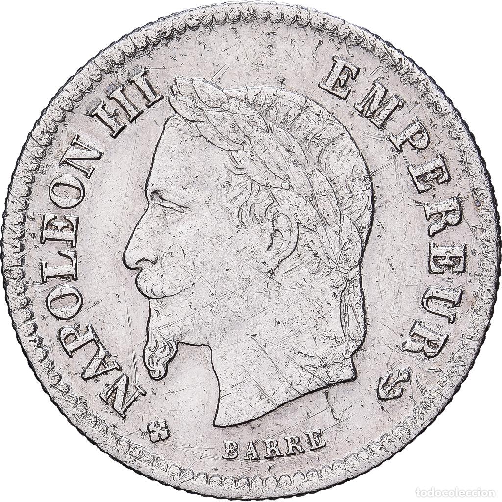 Monedas antiguas de Europa: [#1551187] Francia, Napoleon III, 20 Centimes, 1867, Strasbourg, Plata, MBC+, Gadoury:417