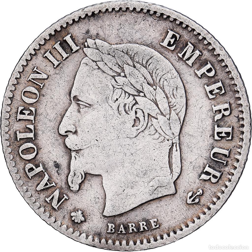 Monedas antiguas de Europa: [#1551199] Francia, Napoleon III, 20 Centimes, 1867, Paris, Plata, MBC, Gadoury:309