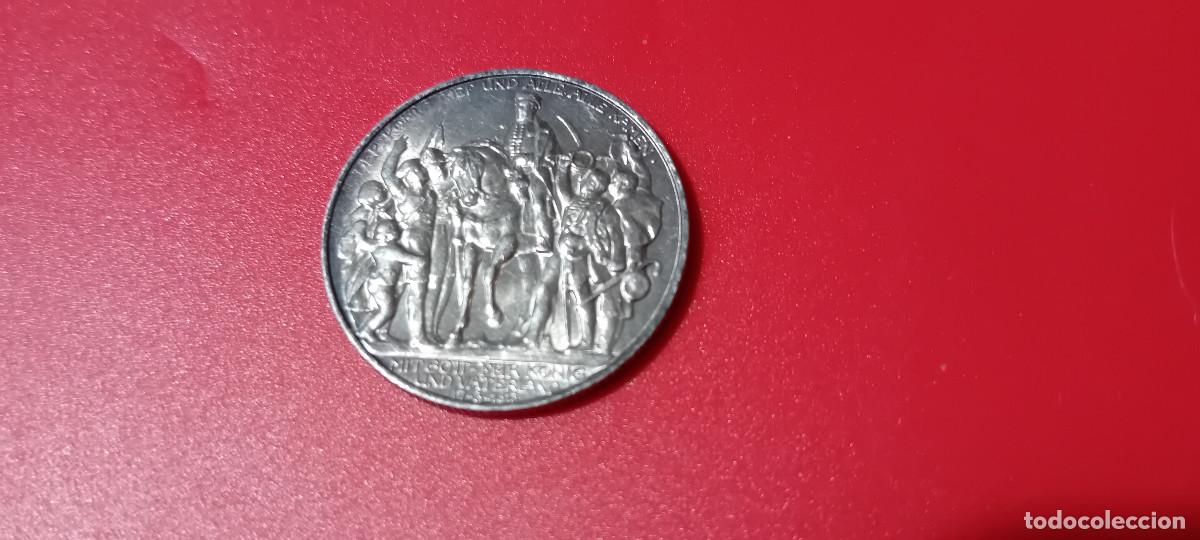 Monedas antiguas de Europa: PRUSIA 2 MARCOS 1913 CONMEMORA DERROTA DE NAPOLEON