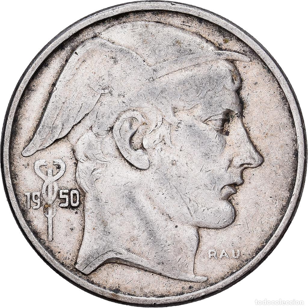 Monedas antiguas de Europa: [#1551225] B&eacute;lgica, R&eacute;gence Prince Charles, 50 Francs, 50 Frank, 1950, Brussels, Plata