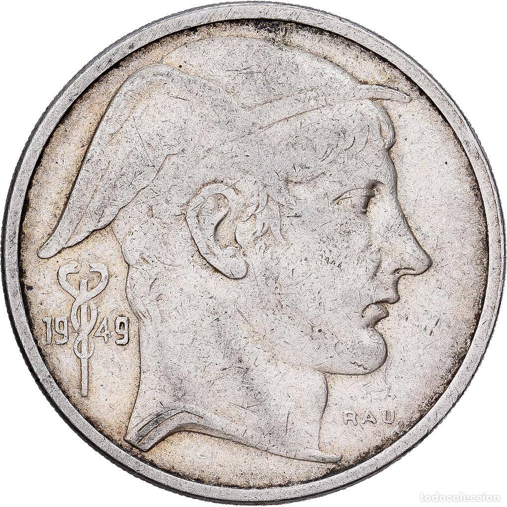 Monedas antiguas de Europa: [#1551226] B&eacute;lgica, R&eacute;gence Prince Charles, 50 Francs, 50 Frank, 1949, Brussels, Plata