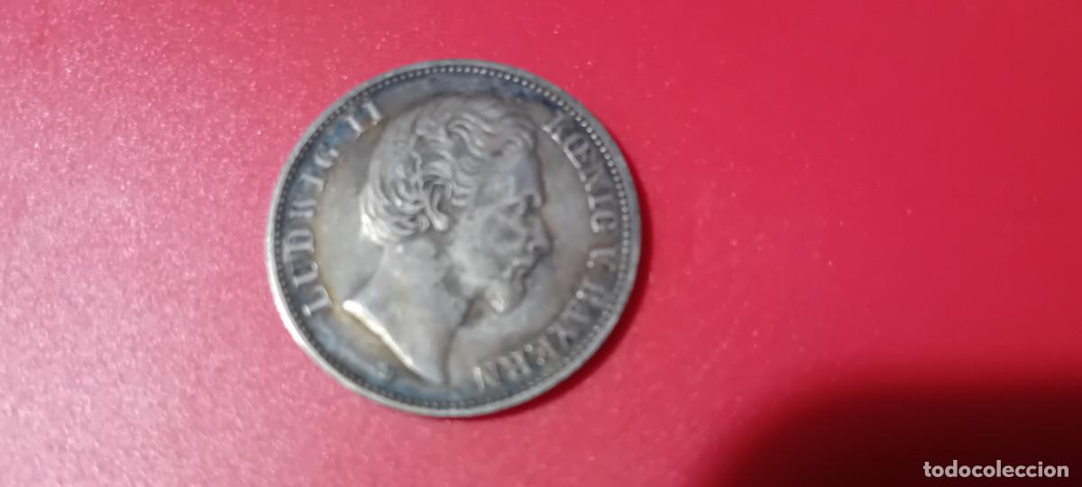 Monedas antiguas de Europa: BAVIERA 2 MARCOS 1876 LUDWIG II