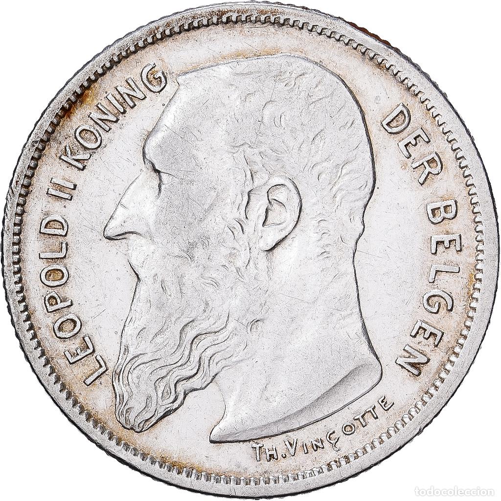 Monedas antiguas de Europa: [#1551244] B&eacute;lgica, Leopold II, 2 Francs, 2 Frank, 1904, Brussels, Plata, MBC, KM:59