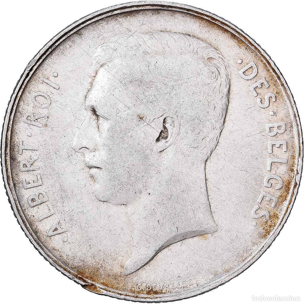 Monedas antiguas de Europa: [#1551245] B&eacute;lgica, Albert I, 2 Francs, 2 Frank, 1910, Brussels, Plata, MBC, KM:74