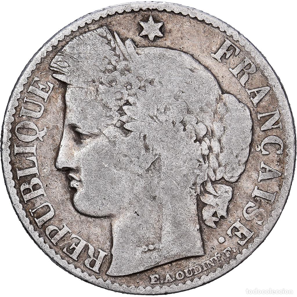 Monedas antiguas de Europa: [#1551285] Francia, 50 Centimes, C&eacute;r&egrave;s, 1888, Paris, Plata, BC, Gadoury:419a, KM:834.1