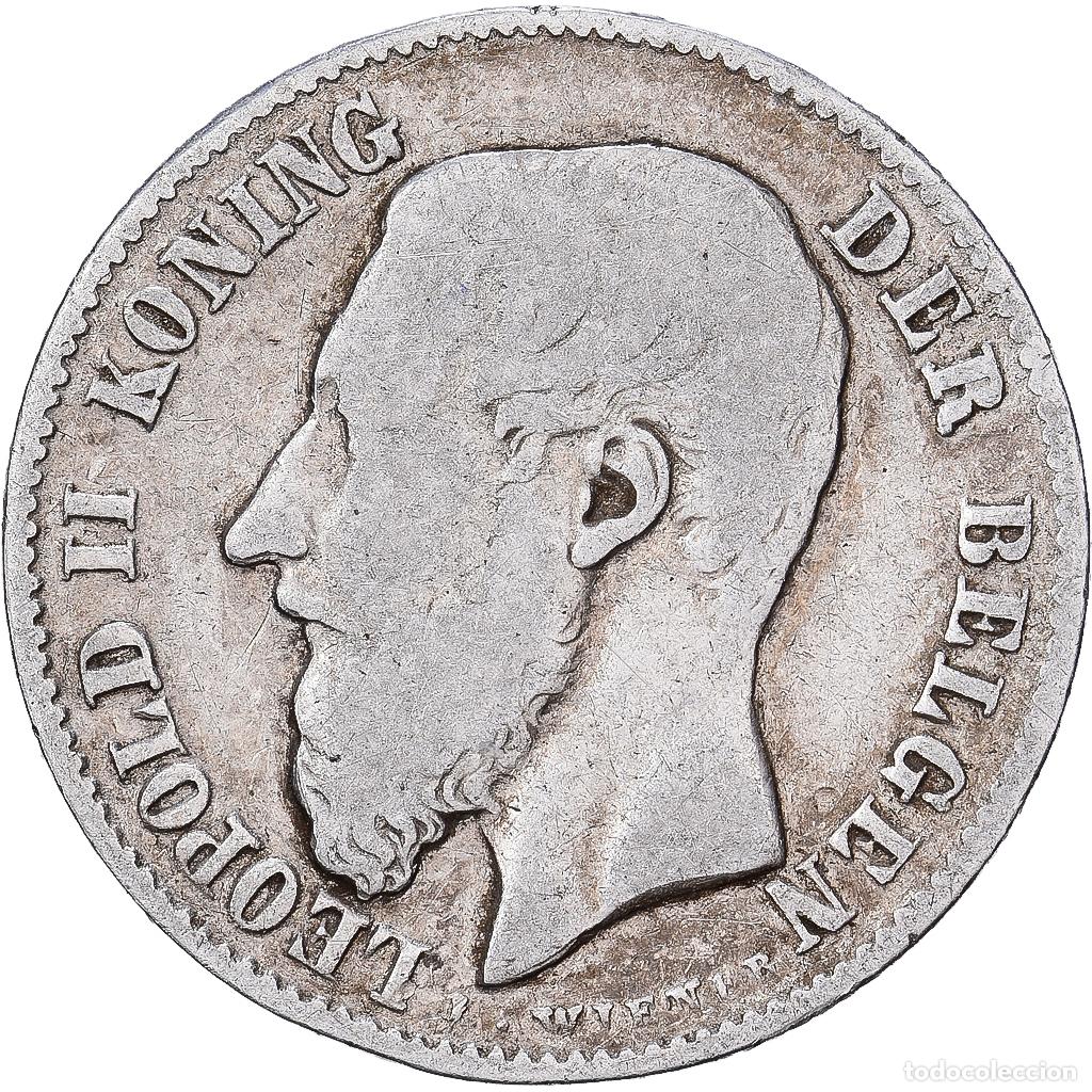 Monedas antiguas de Europa: [#1551275] B&eacute;lgica, Leopold II, 50 Centimes, 1898, Brussels, Plata, BC, KM:27