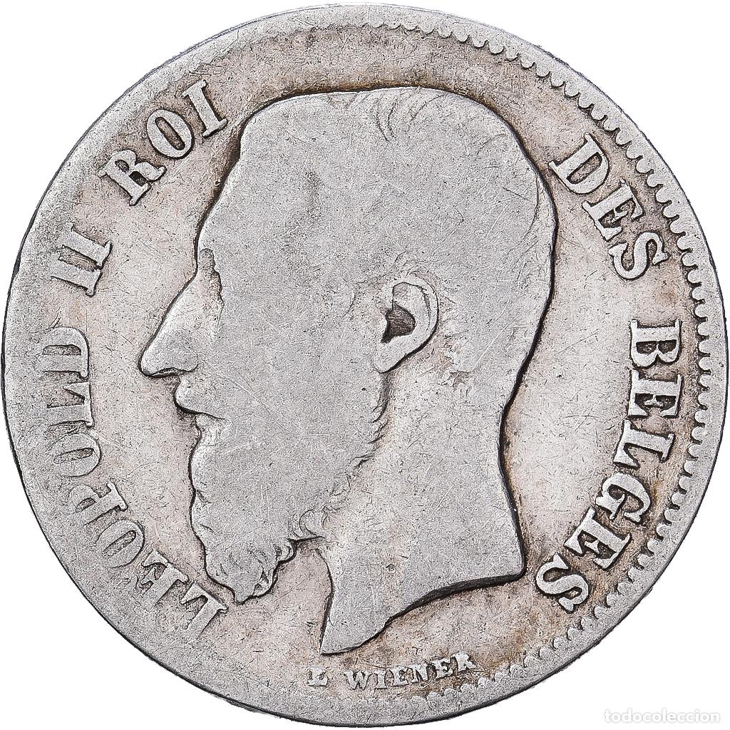 Monedas antiguas de Europa: [#1551277] B&eacute;lgica, Leopold II, 50 Centimes, 1899, Brussels, Plata, BC, KM:26