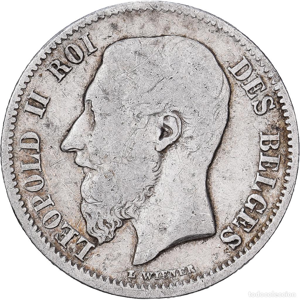 Monedas antiguas de Europa: [#1551276] B&eacute;lgica, Leopold II, 50 Centimes, 1898, Brussels, Plata, BC+, KM:26