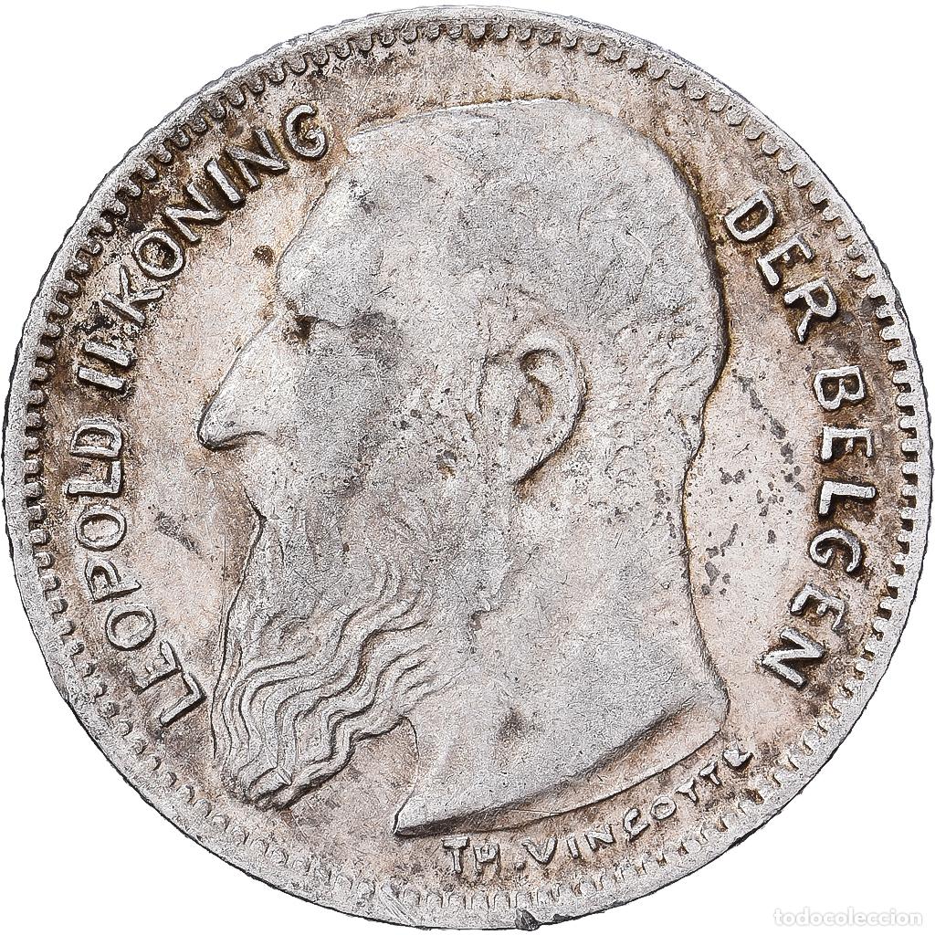 Monedas antiguas de Europa: [#1551279] B&eacute;lgica, Leopold II, 50 Centimes, 1909, Brussels, Plata, MBC, KM:60.1