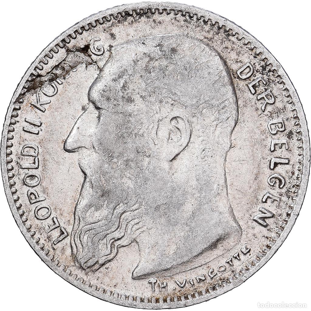Monedas antiguas de Europa: [#1551281] B&eacute;lgica, Leopold II, 50 Centimes, 1909, Brussels, Plata, BC+, KM:60.1