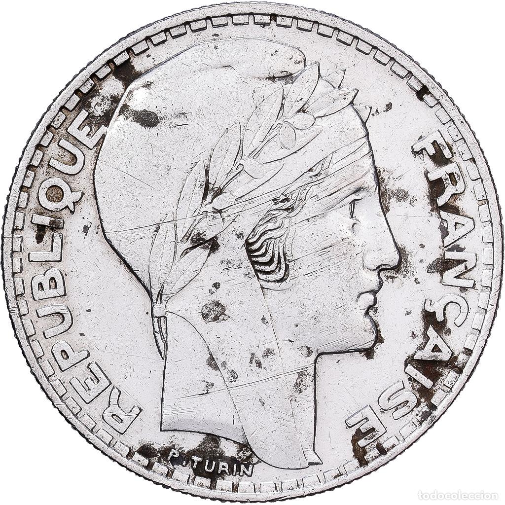 Monedas antiguas de Europa: [#1551291] Francia, 20 Francs, Turin, 1937, Paris, Plata, MBC, Gadoury:852, KM:879