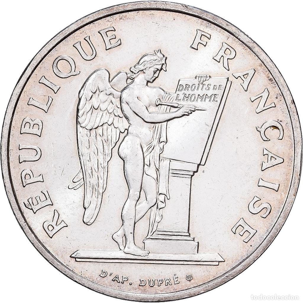 Monedas antiguas de Europa: [#1551303] Francia, 100 Francs, Droits de l'Homme, 1989, Paris, Plata, EBC+, Gadoury:904