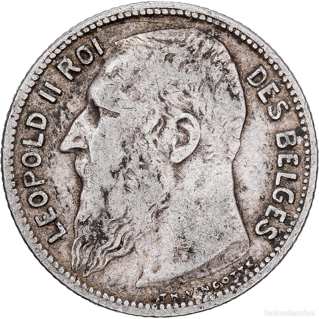 Monedas antiguas de Europa: [#1551316] B&eacute;lgica, Leopold II, Franc, 1904, Brussels, Plata, BC+, KM:56.1