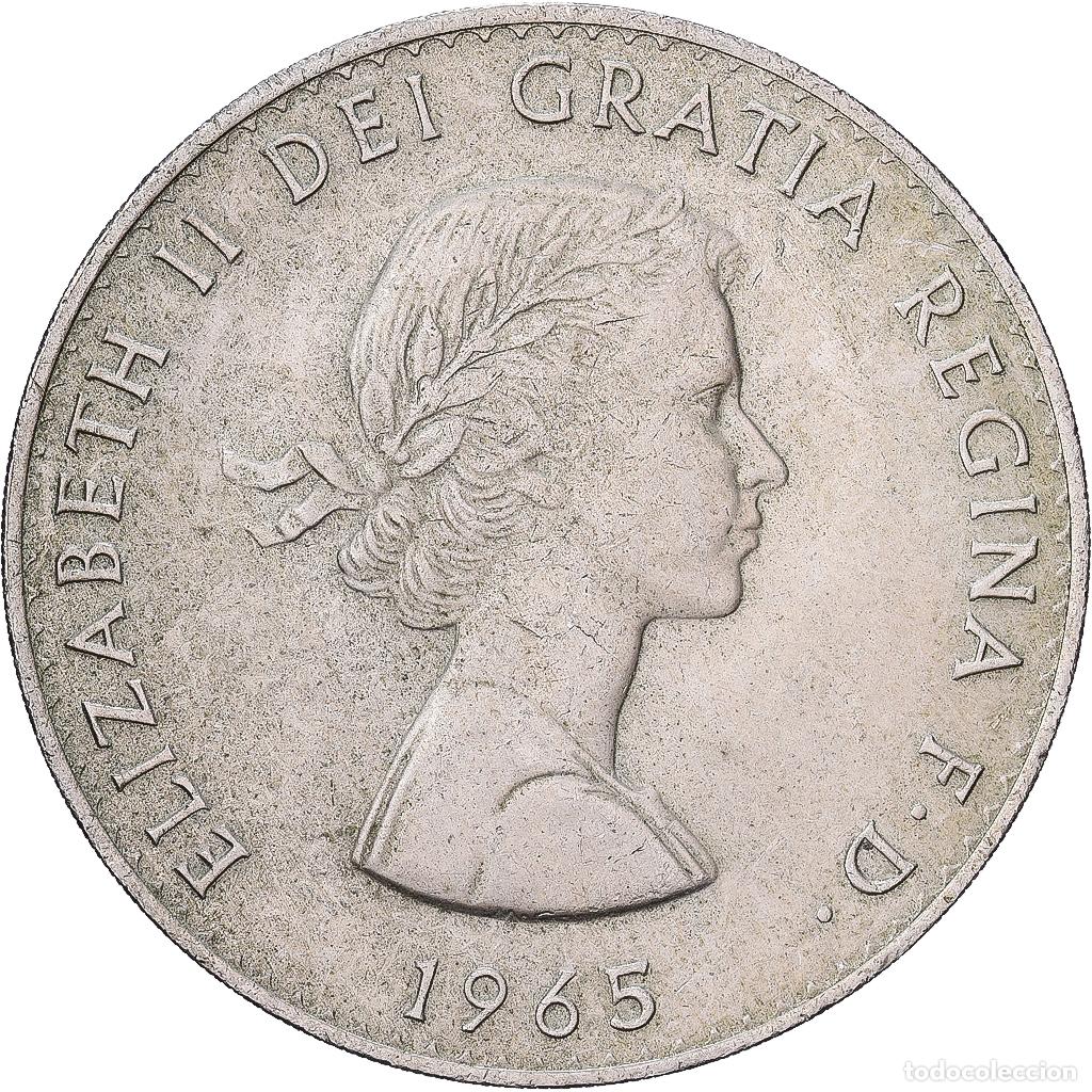 Monedas antiguas de Europa: [#1513443] Gran Breta&ntilde;a, Elizabeth II, Crown, Churchill, 1965, Cobre - n&iacute;quel, BC+