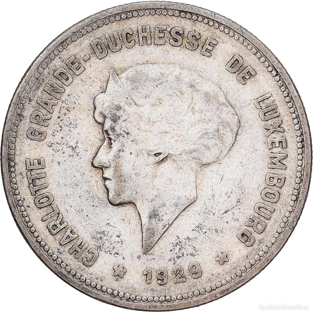 Monedas antiguas de Europa: [#1551328] Luxemburgo, Charlotte, 5 Francs, 1929, Plata, MBC, KM:38