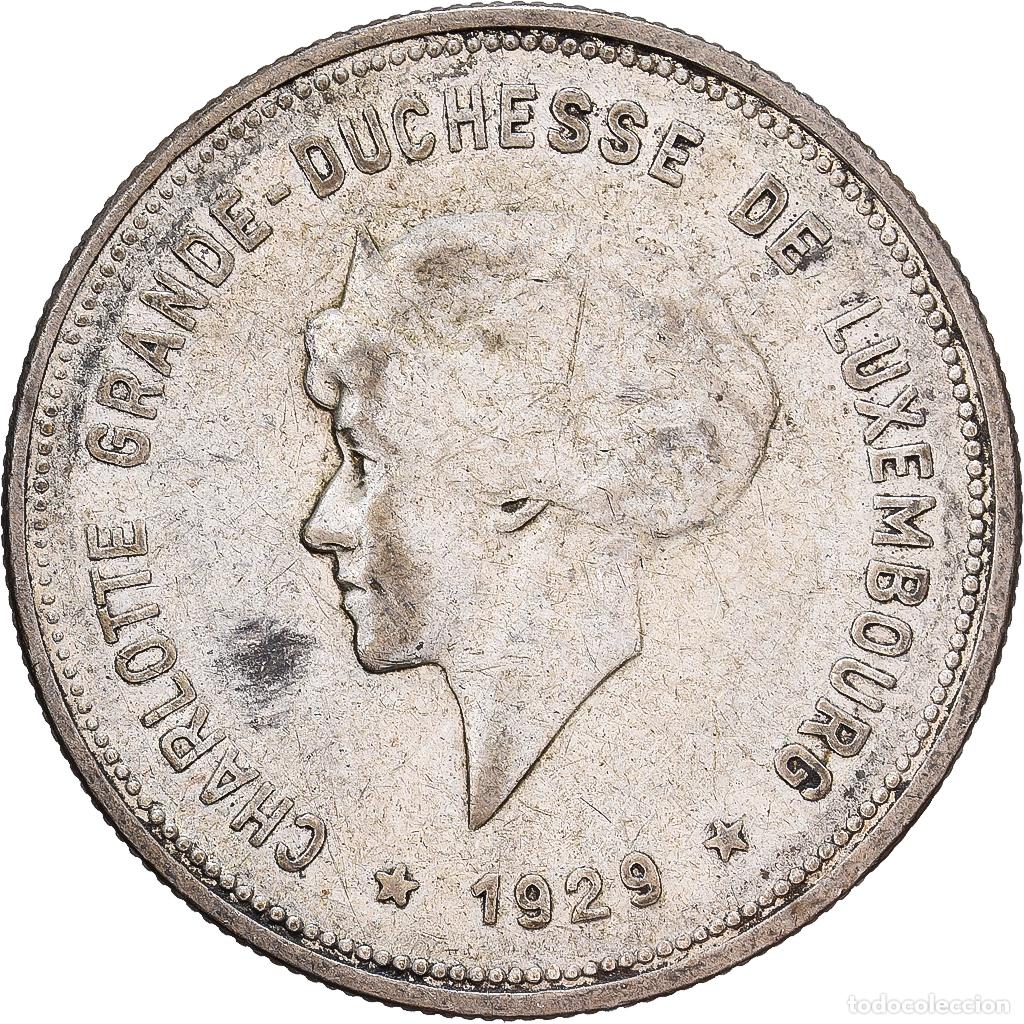 Monedas antiguas de Europa: [#1551329] Luxemburgo, Charlotte, 5 Francs, 1929, Plata, BC+, KM:38