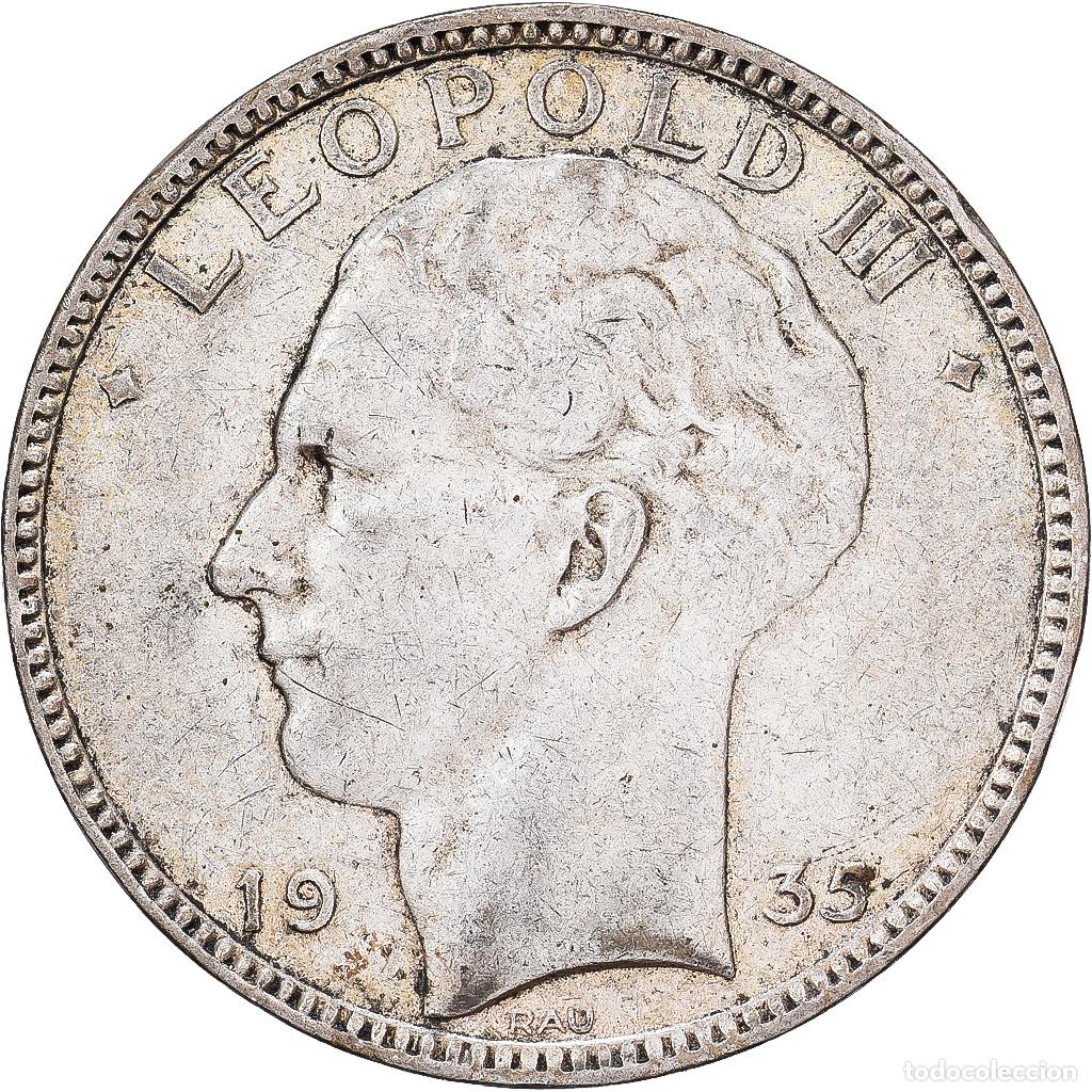 Monedas antiguas de Europa: [#1551330] B&eacute;lgica, Leopold III, 20 Francs, 20 Frank, 1935, Brussels, Plata, MBC+, KM:105