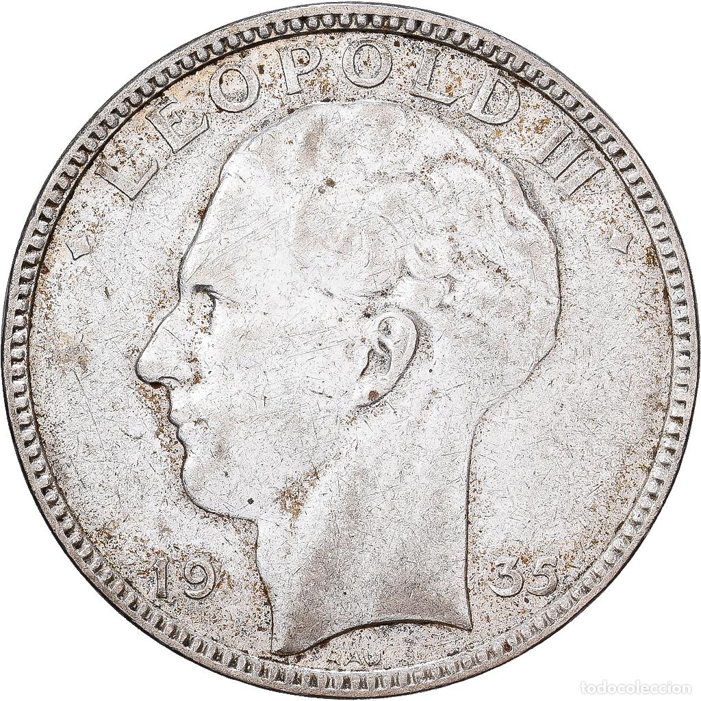 Monedas antiguas de Europa: [#1551335] B&eacute;lgica, Leopold III, 20 Francs, 20 Frank, 1935, Brussels, Plata, MBC, KM:105