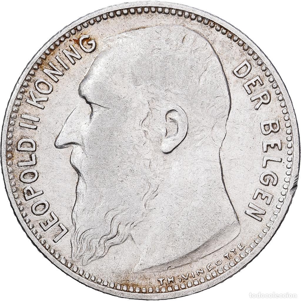 Monedas antiguas de Europa: [#1551342] B&eacute;lgica, Leopold II, Franc, 1904, Brussels, Plata, MBC, KM:57.1