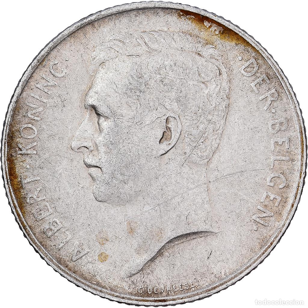Monedas antiguas de Europa: [#1551346] B&eacute;lgica, Albert I, Franc, 1913, Brussels, Plata, MBC, KM:73.1