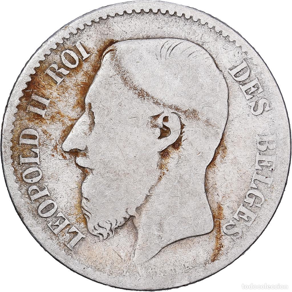 Monedas antiguas de Europa: [#1551349] B&eacute;lgica, Leopold II, Franc, 1866, Brussels, Plata, BC, KM:28.1