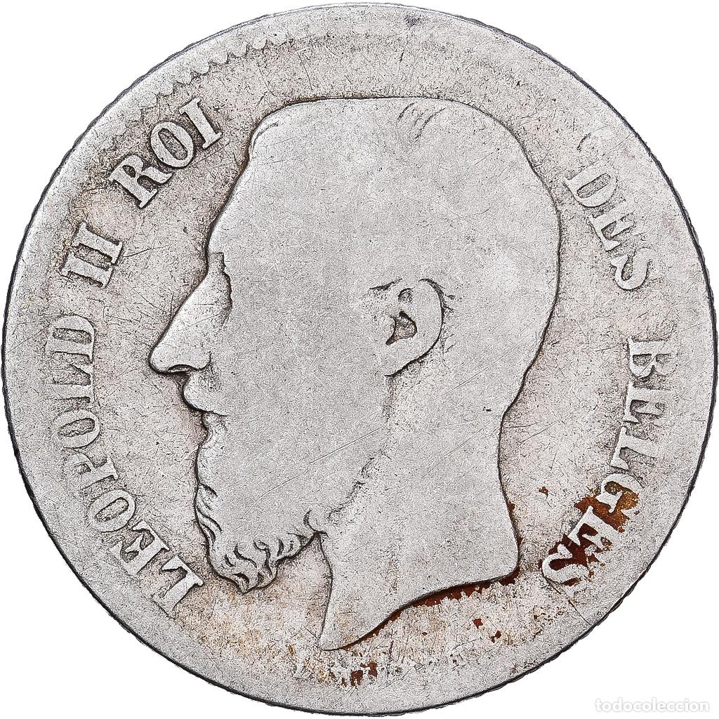 Monedas antiguas de Europa: [#1551348] B&eacute;lgica, Leopold II, Franc, 1867, Brussels, Plata, BC, KM:28.1