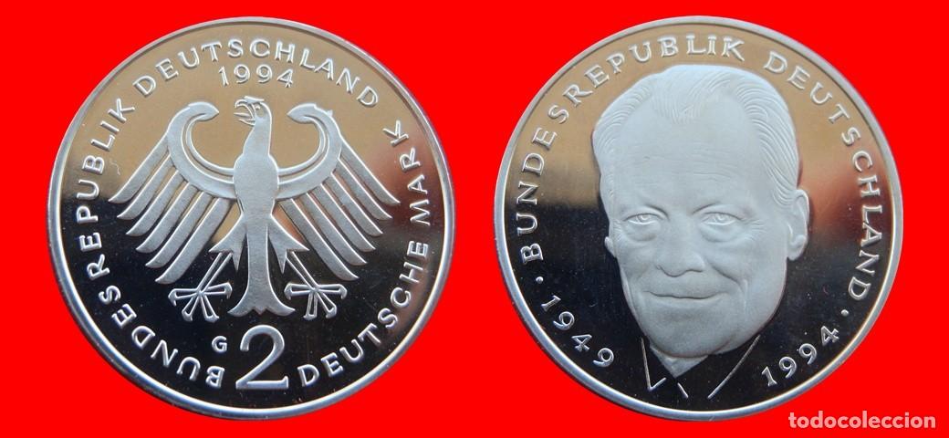 Monedas antiguas de Europa: 2 MARCOS 1994-G VILLY BRANDT PROOF BRD ALEMANIA-150817