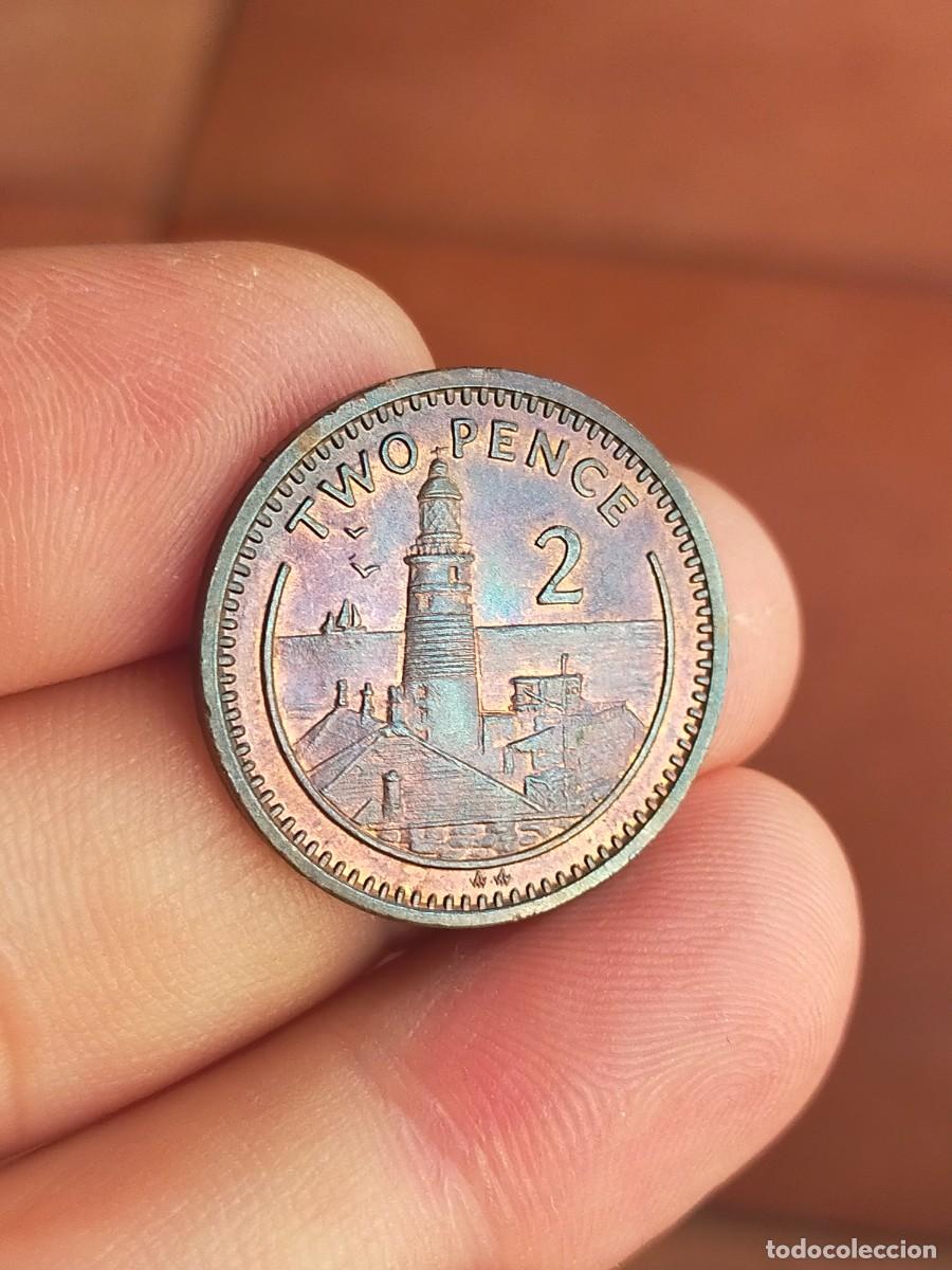 Alte M&uuml;nzen aus Europa: MONEDA DE DOS 2 PENIQUES PENCE 1992 GIBRALTAR MUY BUENA CONSERVACION