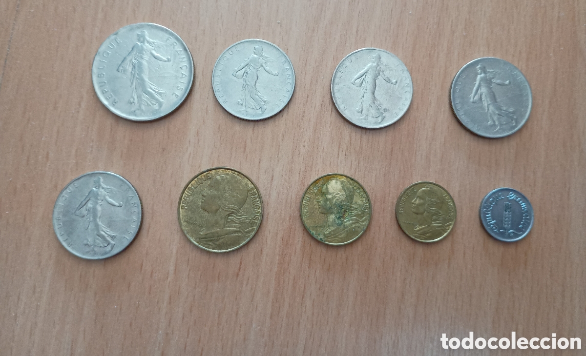 Monedas antiguas de Europa: FRANCIA / FRANCE - FRANCO FRANC&Eacute;S - LOTE DE 9 MONEDAS ORIGINALES