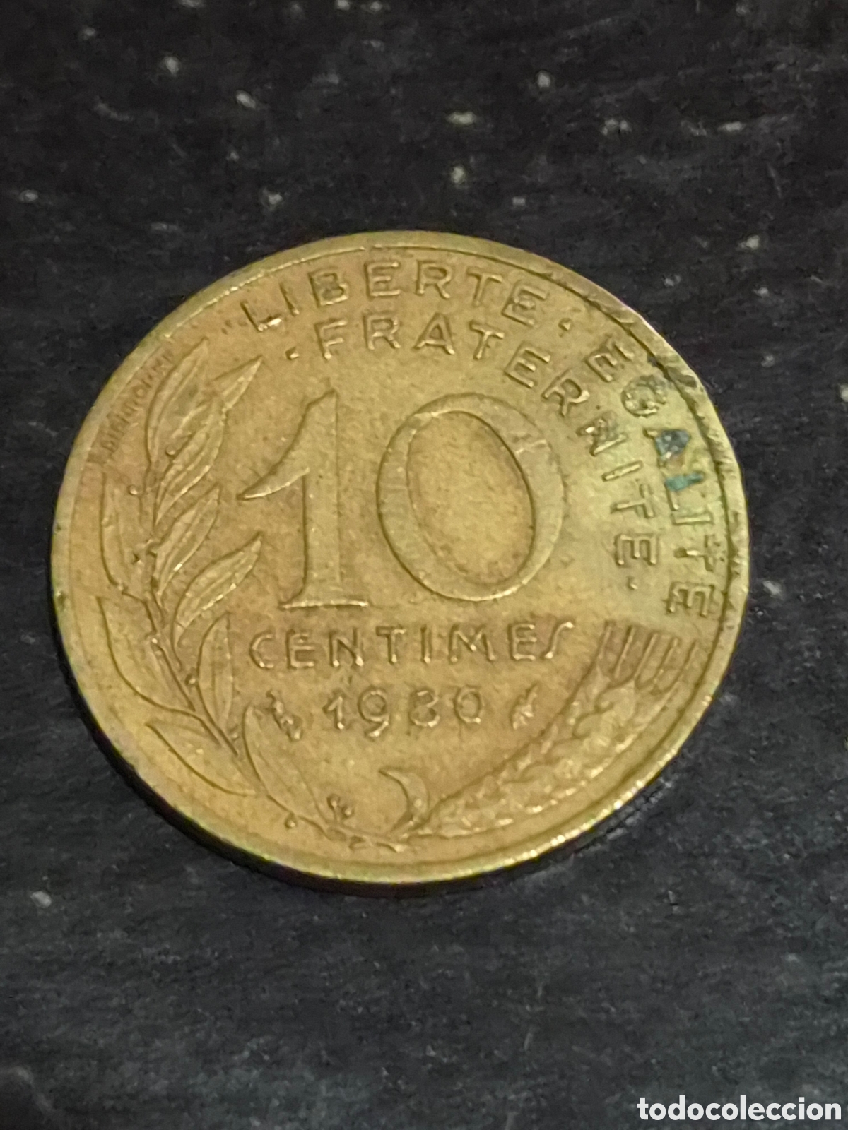 Monedas antiguas de Europa: MONEDA 10 C&Eacute;NTIMOS 1980 FRANCIA