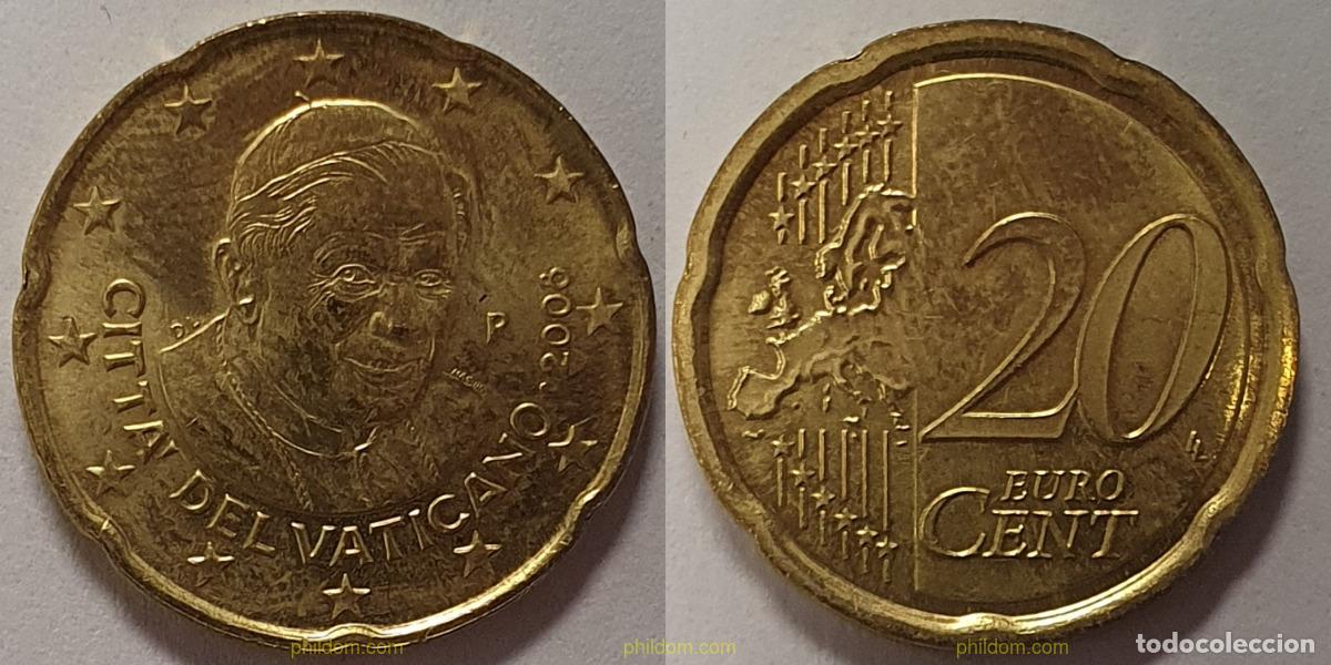 Moedas antigas da Europa: 242 VATICANO 2008 VATICANO 20 CENTIMOS DE EURO. MARIA ANGELA CASSOL