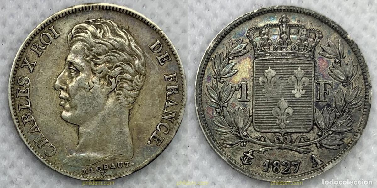 Monedas antiguas de Europa: 2443 FRANCIA 1827 CHARLES X 1827 A 1 FRANC