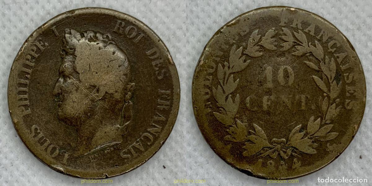 Monedas antiguas de Europa: 2472 FRANCIA 1844 LOUIS PHILIPPE I 10 CENT 1844