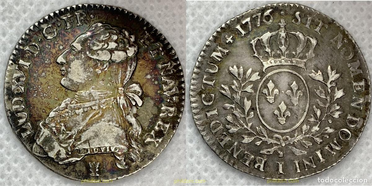 Monedas antiguas de Europa: 2581 FRANCIA 1776 LOUIS XVI 1776 I 24 SOLS 1/5 ECU LLIMOGES