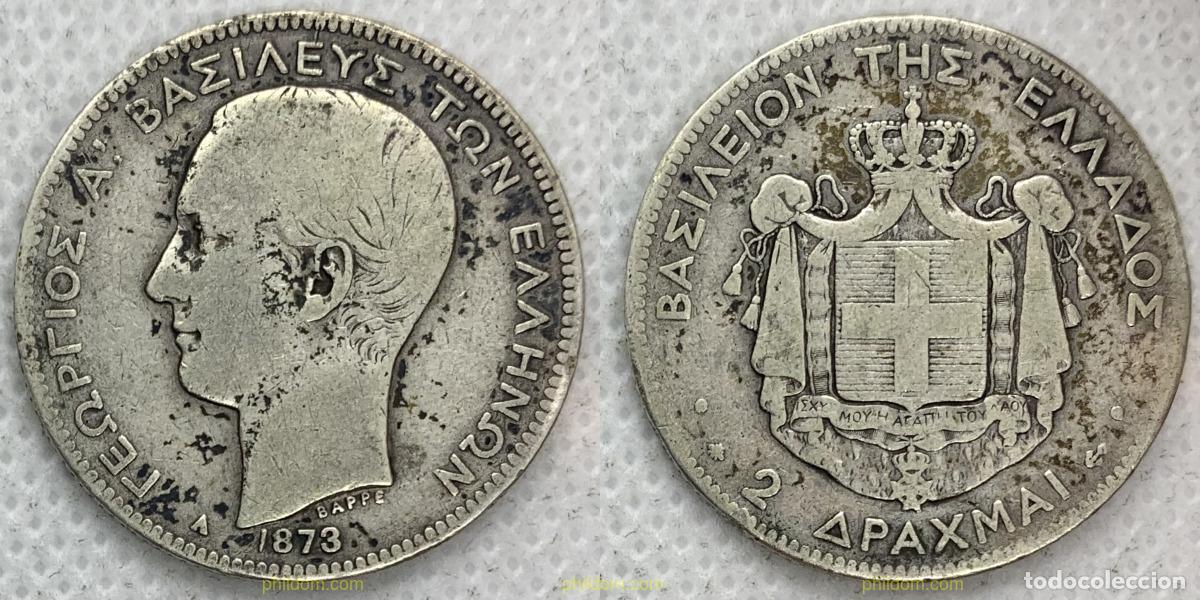 Monedas antiguas de Europa: 2619 GRECIA 1873 GREECE 2 DRACHMAI 1873