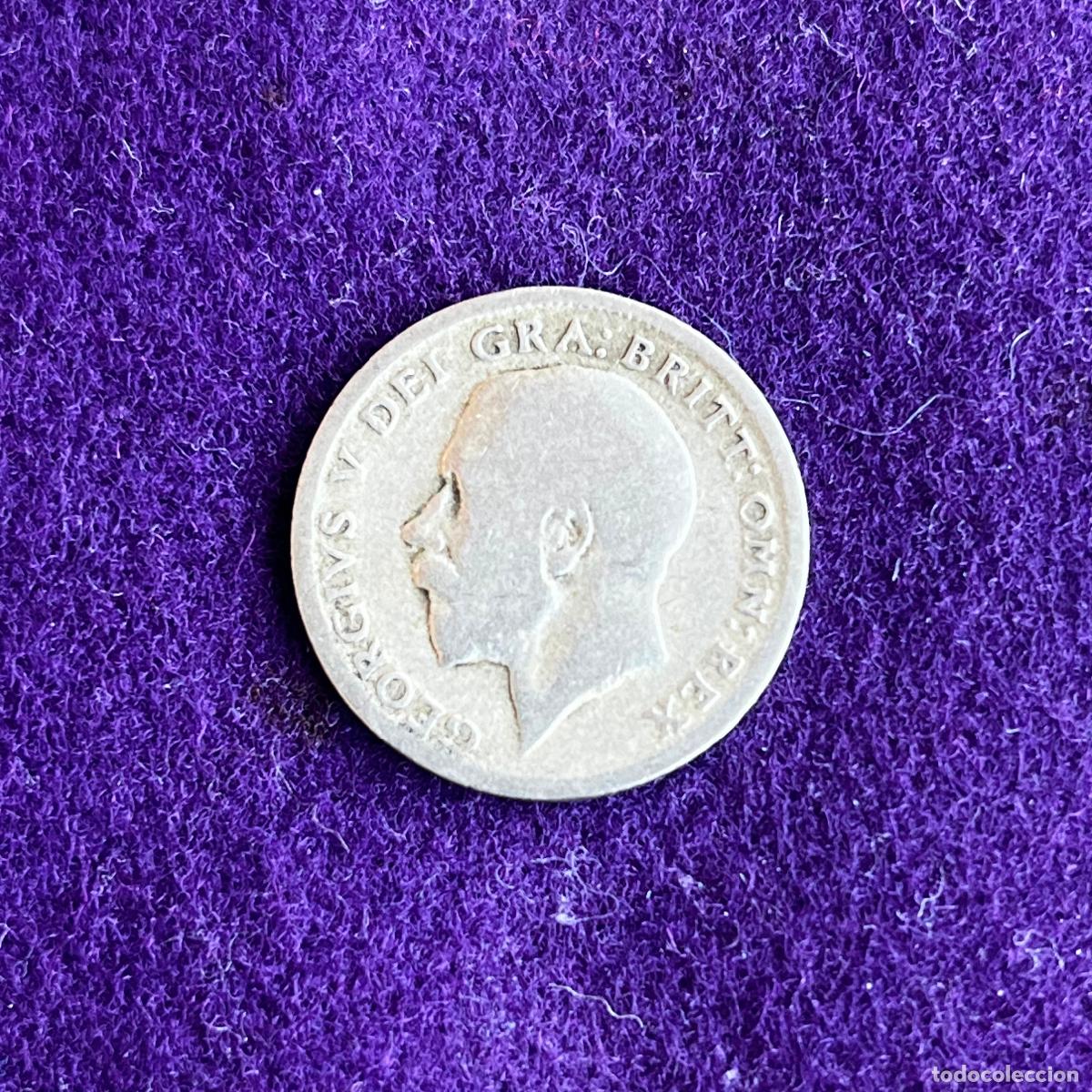 Monedas antiguas de Europa: MONEDA DE PLATA GRAN BRETA&Ntilde;A. JORGE V. 1920. SIX PENCE. 6 PENIQUES. 2,85GR DE LEY 0,500. ORIGINAL.