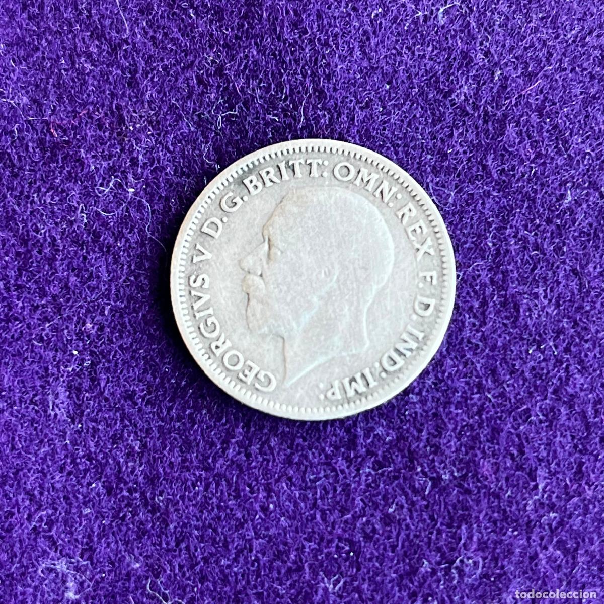Monedas antiguas de Europa: MONEDA DE PLATA GRAN BRETA&Ntilde;A. JORGE V. 1934. SIX PENCE. 6 PENIQUES. 2,85GR DE LEY 0,500. ORIGINAL.