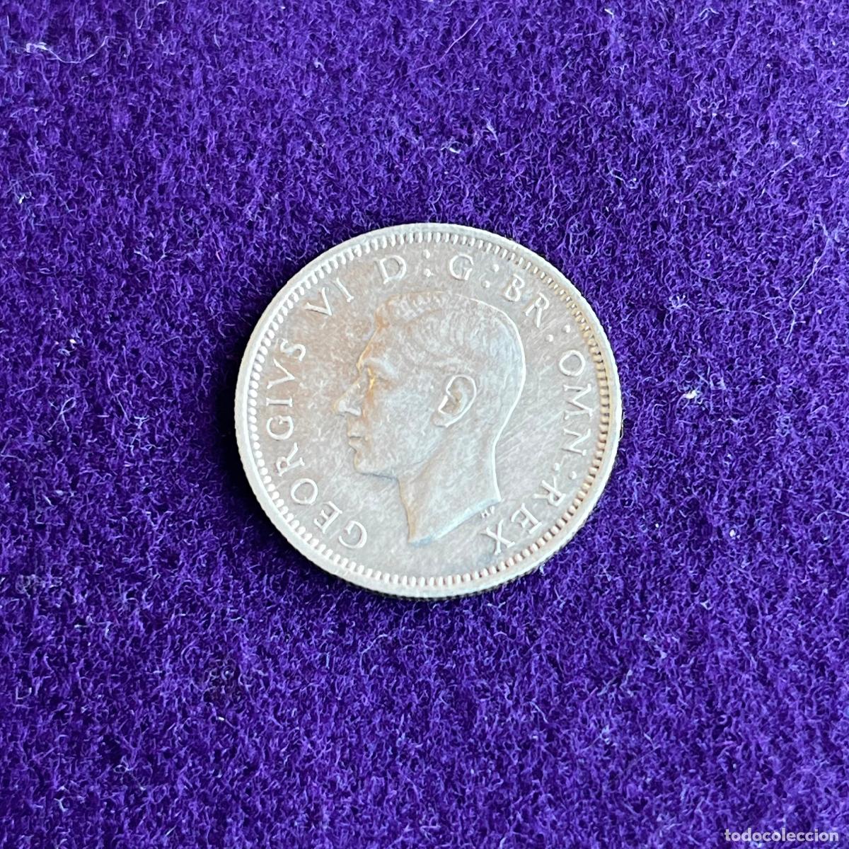 Monedas antiguas de Europa: MONEDA DE PLATA GRAN BRETA&Ntilde;A. JORGE VI. 1943. SIX PENCE. 6 PENIQUES. 2,85GR DE LEY 0,500. ORIGINAL.