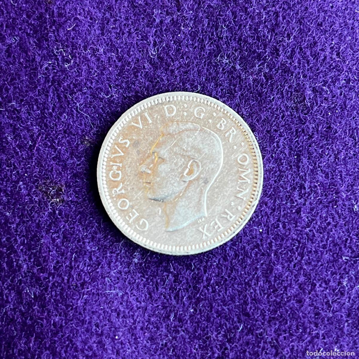 Monedas antiguas de Europa: MONEDA DE PLATA GRAN BRETA&Ntilde;A. JORGE VI. 1945. SIX PENCE. 6 PENIQUES. 2,85GR DE LEY 0,500. ORIGINAL.