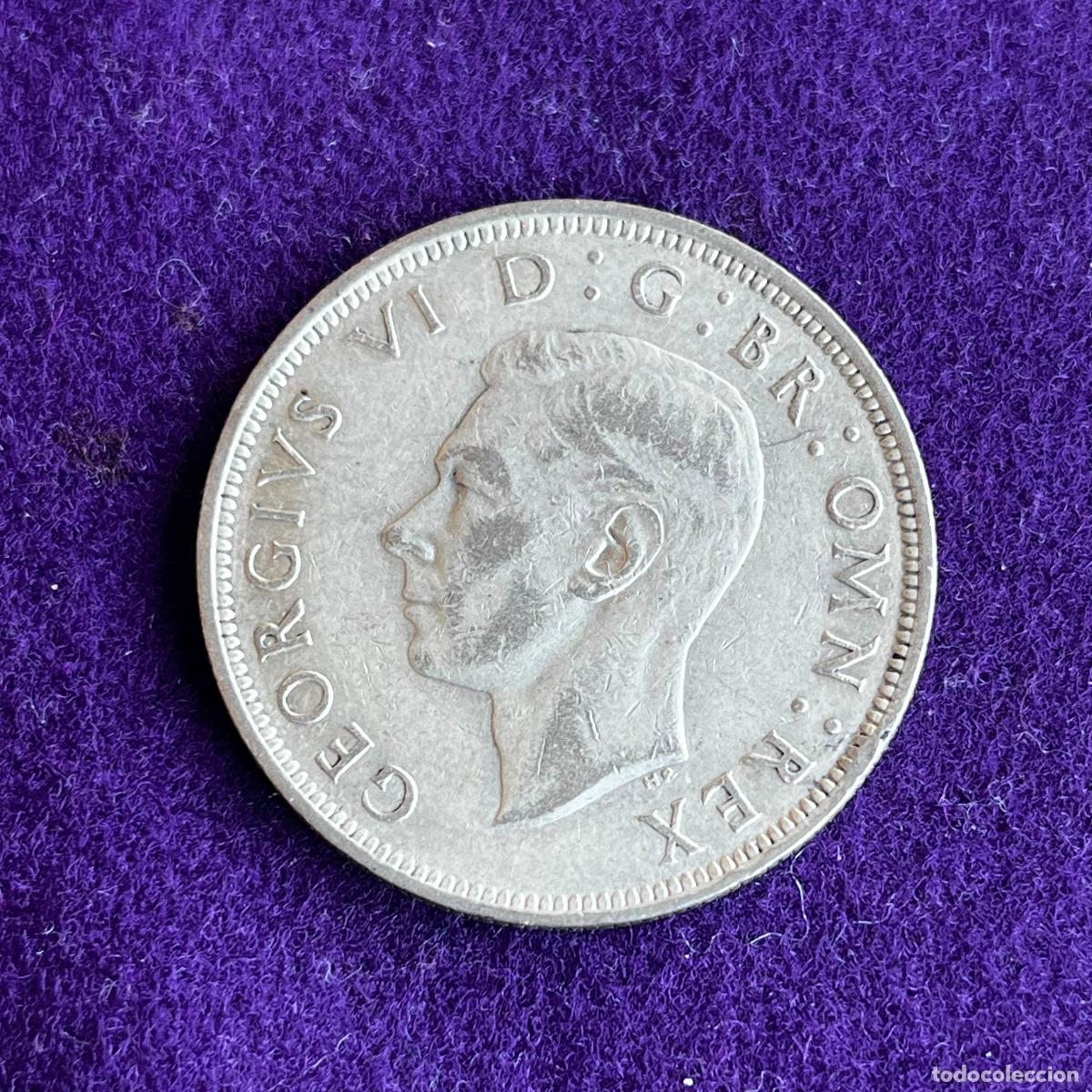 Monedas antiguas de Europa: MONEDA DE PLATA GRAN BRETA&Ntilde;A. HALF CROWN. 1/2 CORONA. 1945. JORGE VI. MUY BONITA. 14,15GR LEY 0,500.