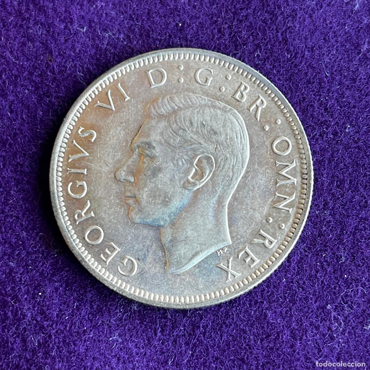 Monedas antiguas de Europa: MONEDA DE PLATA GRAN BRETA&Ntilde;A. HALF CROWN. 1/2 CORONA. 1946. JORGE VI. SIN CIRCULAR.14,15GR LEY 0,500