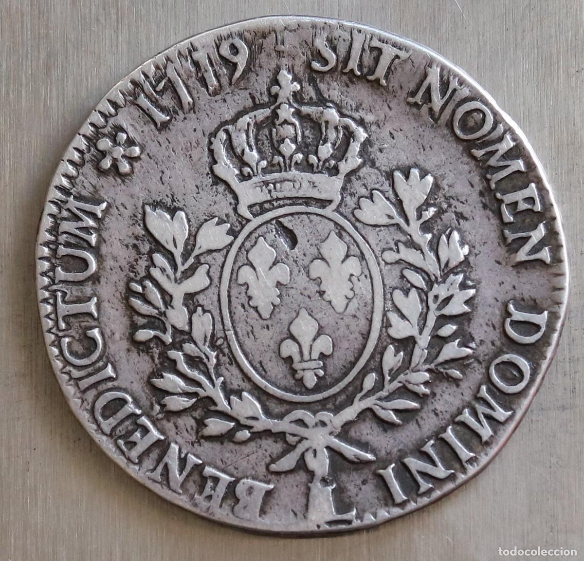 Monedas antiguas de Europa: ECU 1779 FRANCIA. CECA BAYONA, L