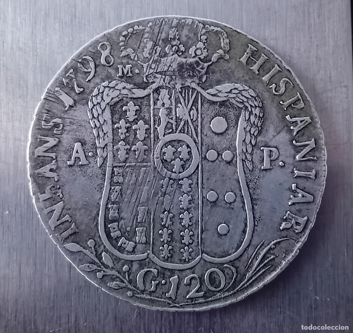 Alte M&uuml;nzen aus Europa: 120 GRANA 1798 NAPOLES