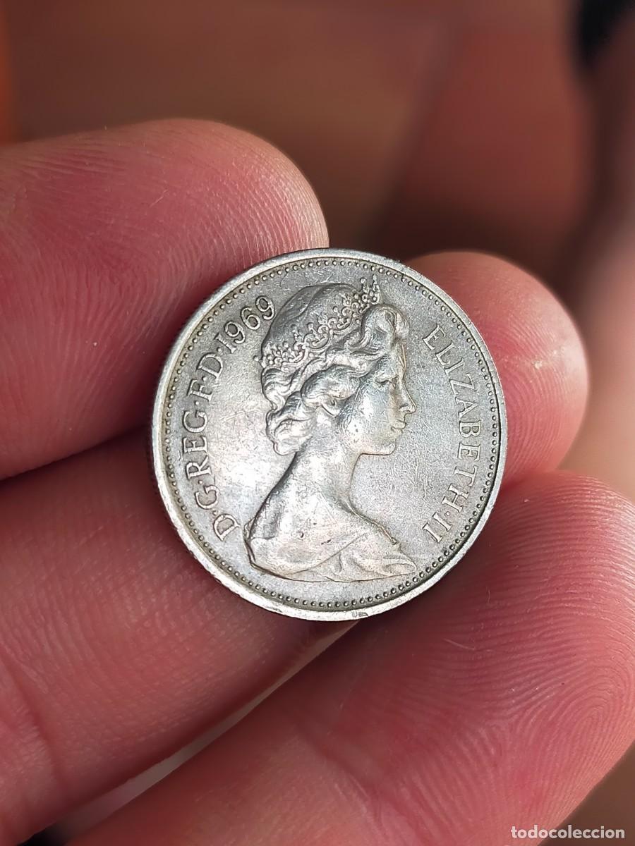 Monedas antiguas de Europa: MONEDA DE 5 CINCO PENIQUES PENCE 1969 REINO UNIDO GRAN BRETA&Ntilde;A INGLATERRA BUENA CONSERVACION