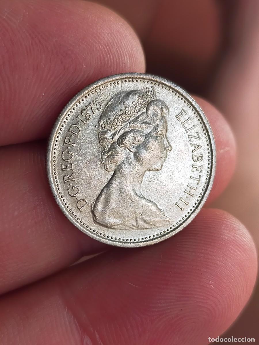 Monedas antiguas de Europa: MONEDA DE 5 CINCO PENIQUES PENCE 1975 REINO UNIDO GRAN BRETA&Ntilde;A INGLATERRA BUENA CONSERVACION