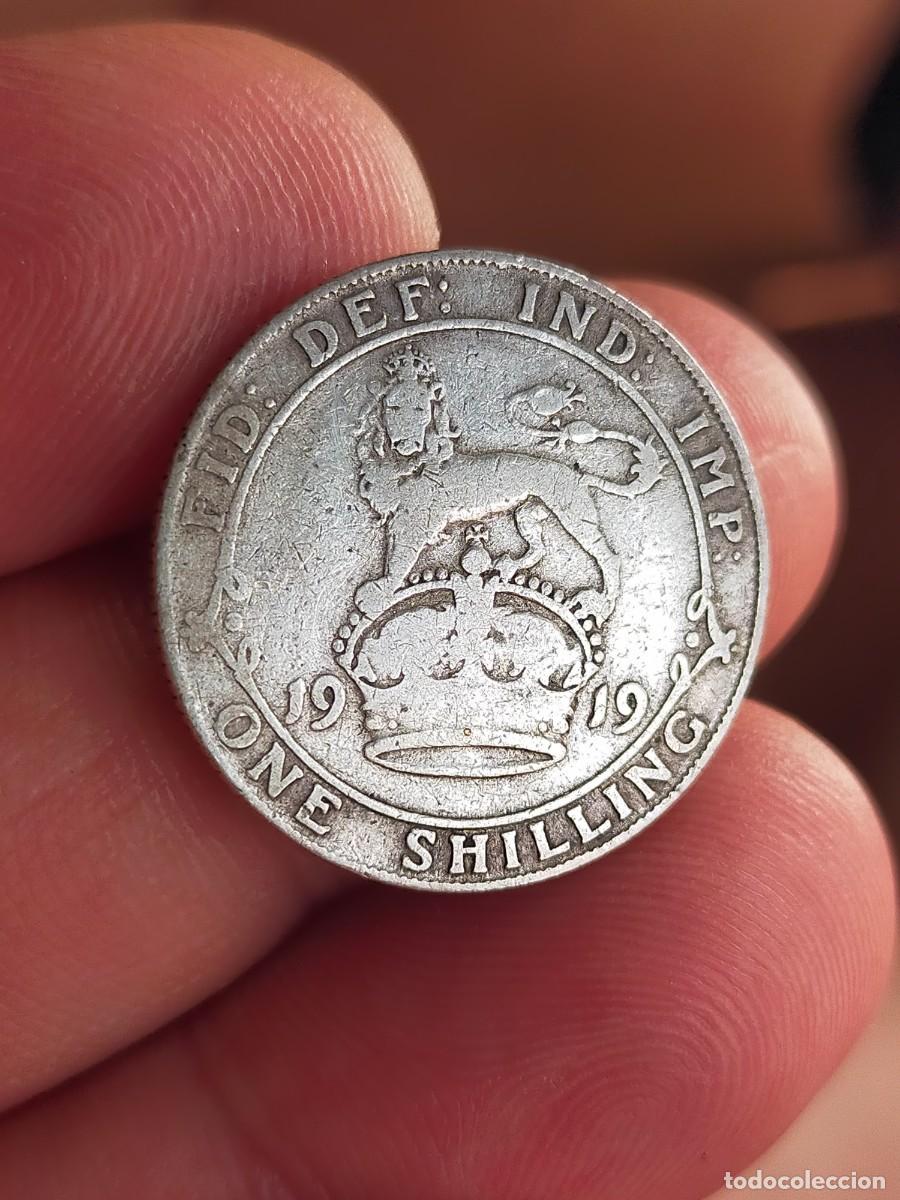 Monedas antiguas de Europa: MONEDA DE 1 UN CHELIN SHILLING 1919 REINO UNIDO INGLATERRA GRAN BRETA&Ntilde;A BUENA CONSERVACION PLATA