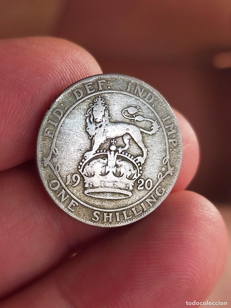 Monedas antiguas de Europa: MONEDA DE 1 UN CHELIN SHILLING 1920 REINO UNIDO INGLATERRA GRAN BRETA&Ntilde;A BUENA CONSERVACION PLATA