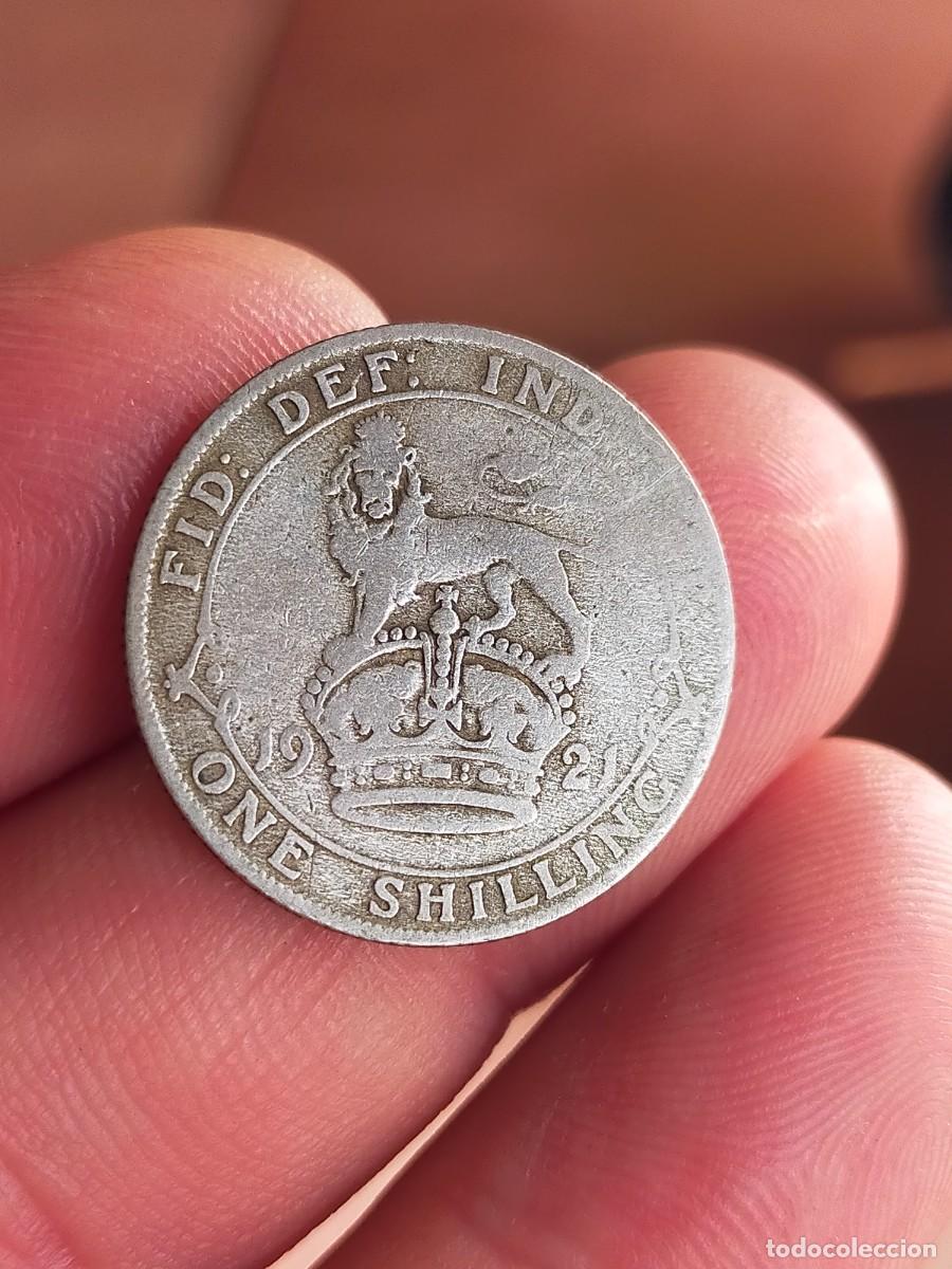 Monedas antiguas de Europa: MONEDA DE 1 UN CHELIN SHILLING 1921 REINO UNIDO INGLATERRA GRAN BRETA&Ntilde;A BUENA CONSERVACION PLATA